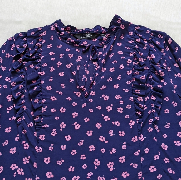 & Other Stories Ditsy Floral Print Ruffle Top | 4 - Picture 5 of 13